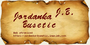 Jordanka Bušetić vizit kartica